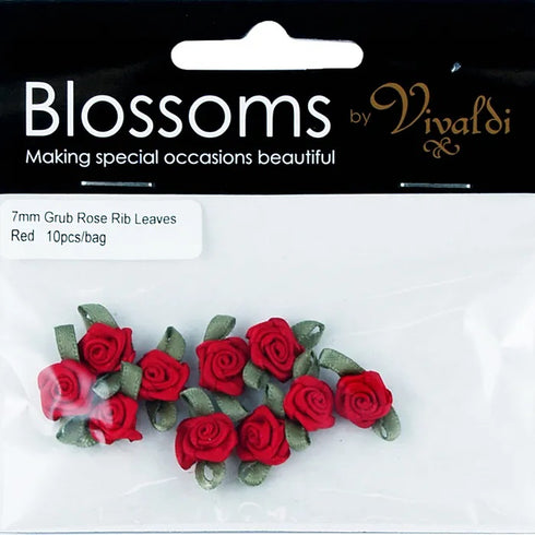 Grub Rose with Leaves (available in 6 colours)